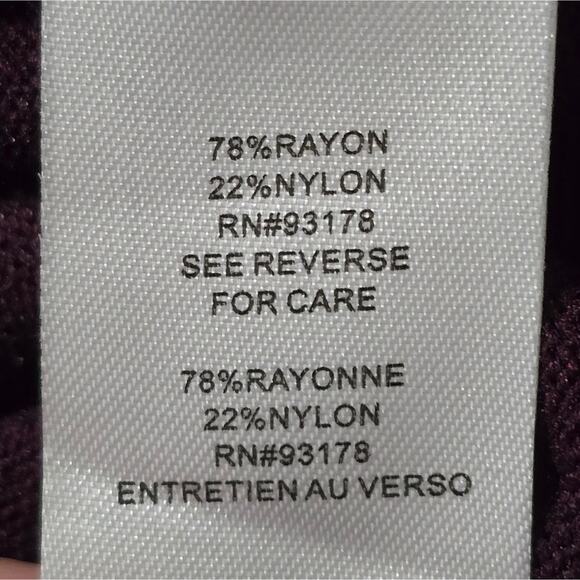 Tahari Purple Long Sleeve Tunic Length Sweater‎ Plus Size 2X New - Picture 4 of 5